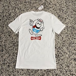 Active Ride Shop ARS Premium White Short Sleeve Jerry Mascot Graphic Tee Shirt S